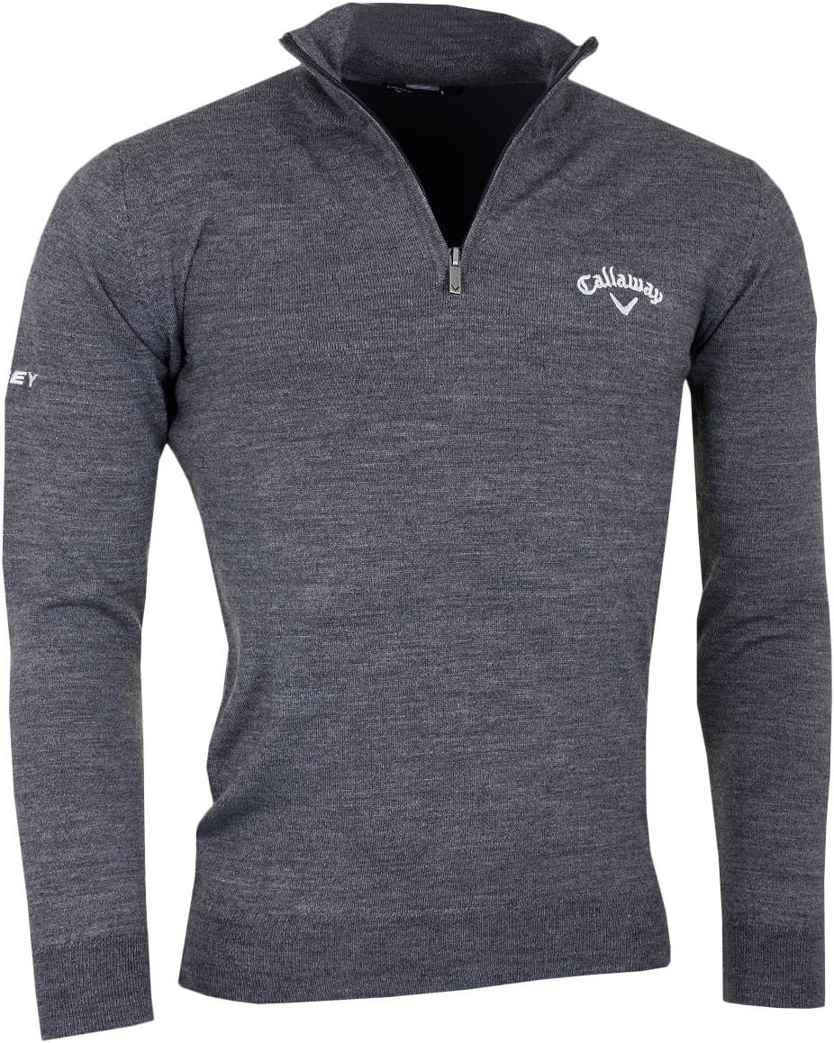 Callaway 2017 Mens Golf 1/4 Zip Jersey Wool Sweater Thermal Pullover