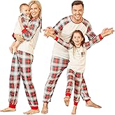 PopReal Christmas Pajamas for Family, Family Christmas Pajamas PJs Matching Sets Top Sleepwear Jammies