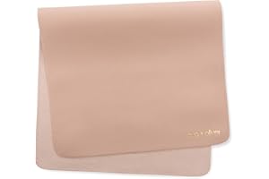 Ava + Oliver Vegan Leather Baby Changing Mat (16 X 30 in) - Multipurpose Wipeable and Portable Diaper Changing Mat - Foldable Travel Changing Mat (Pink Sand)