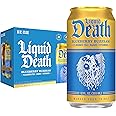 Liquid Death, Blueberry Buzzsaw Flavored Iced Tea, 12-Pack (12 oz Cans), Blueberry Flavored Black Tea, Low Calorie, No Artificial Sweeteners, B12 & B6 Vitamins