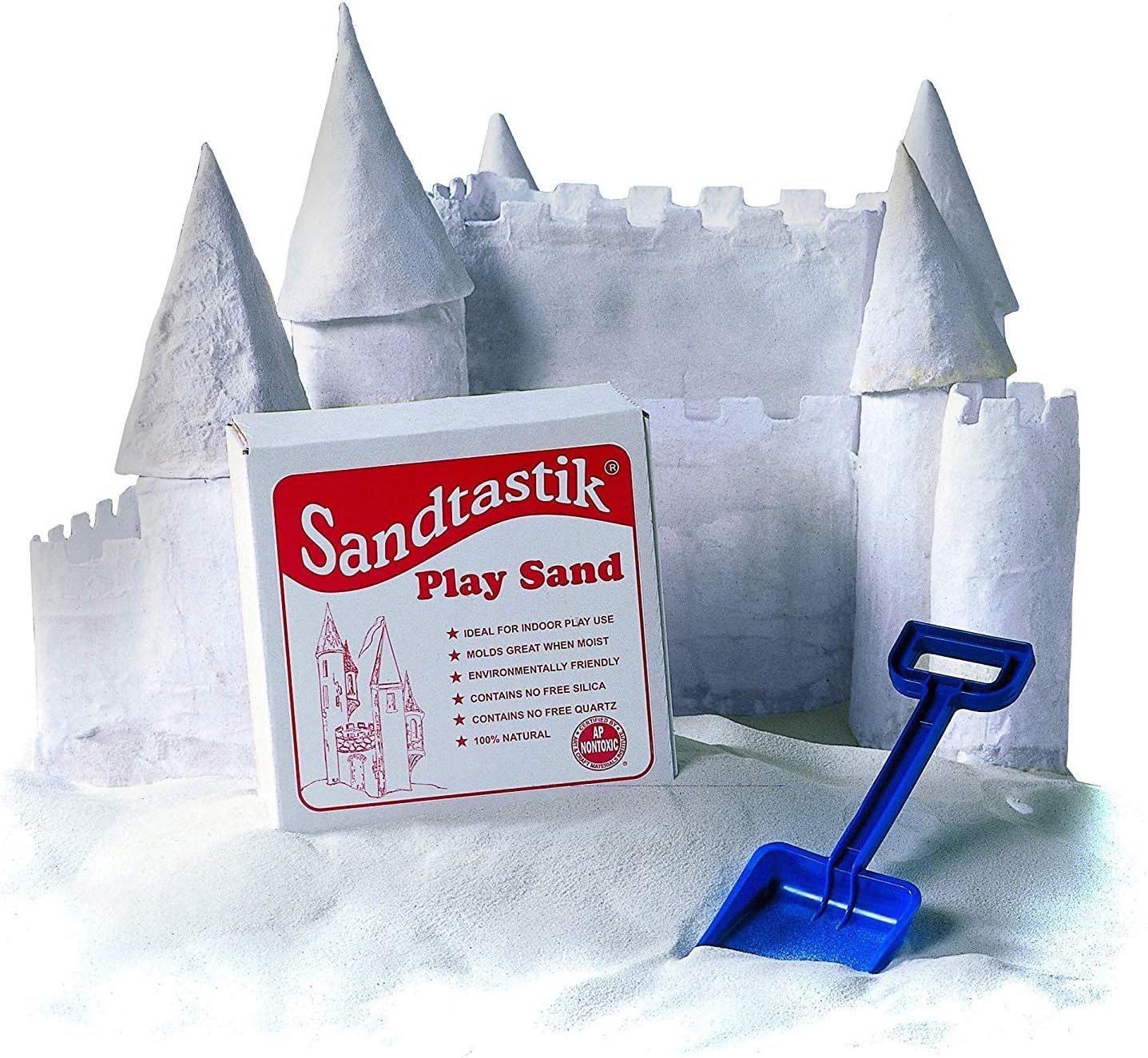 Sandtastik SND025BN White Play Sand, 25 lbs. Per Box, 2 Boxes