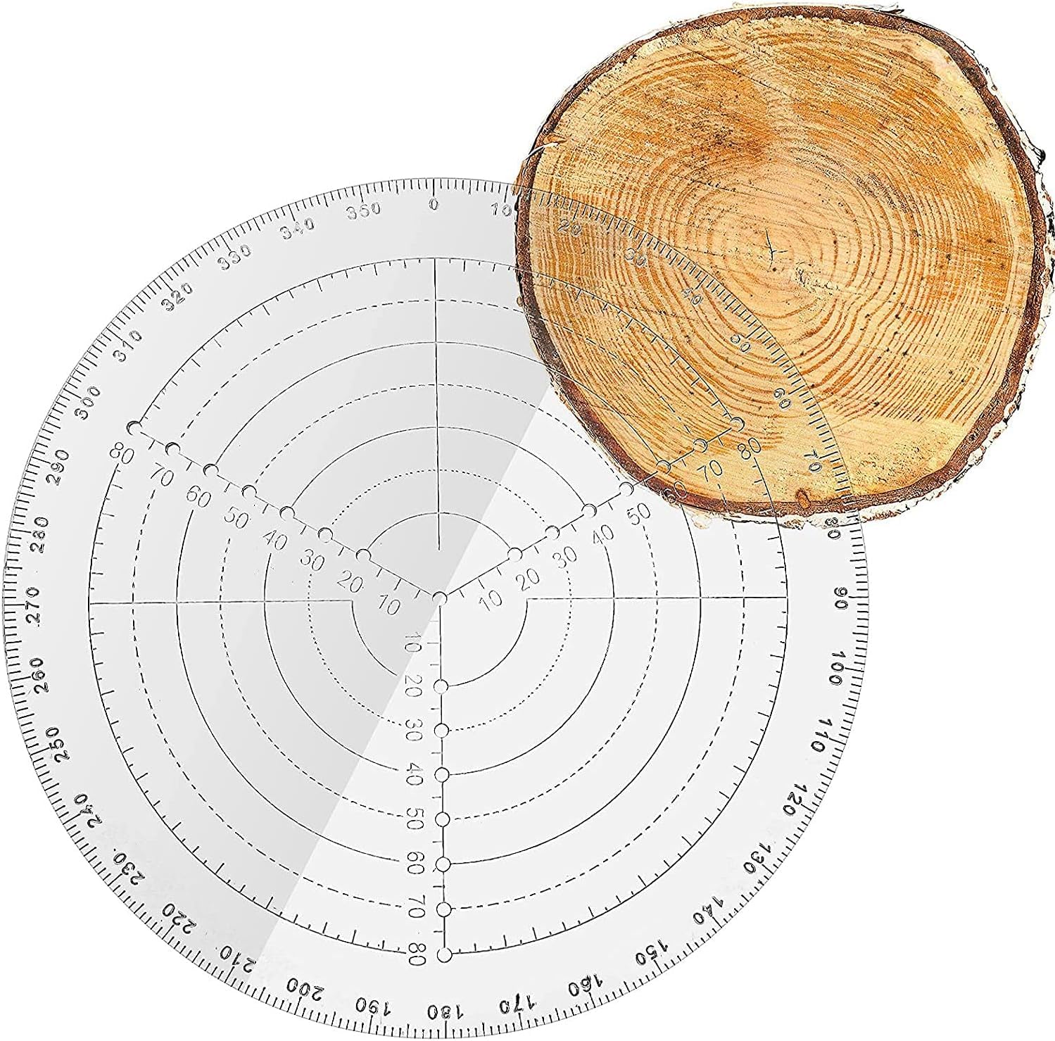 300MM Round Center Finder, Transparent Acrylic Woodturning Center Finder Circles Drawing Tool Woodworking Compass for Drawing Circles Wood Turning Lathe