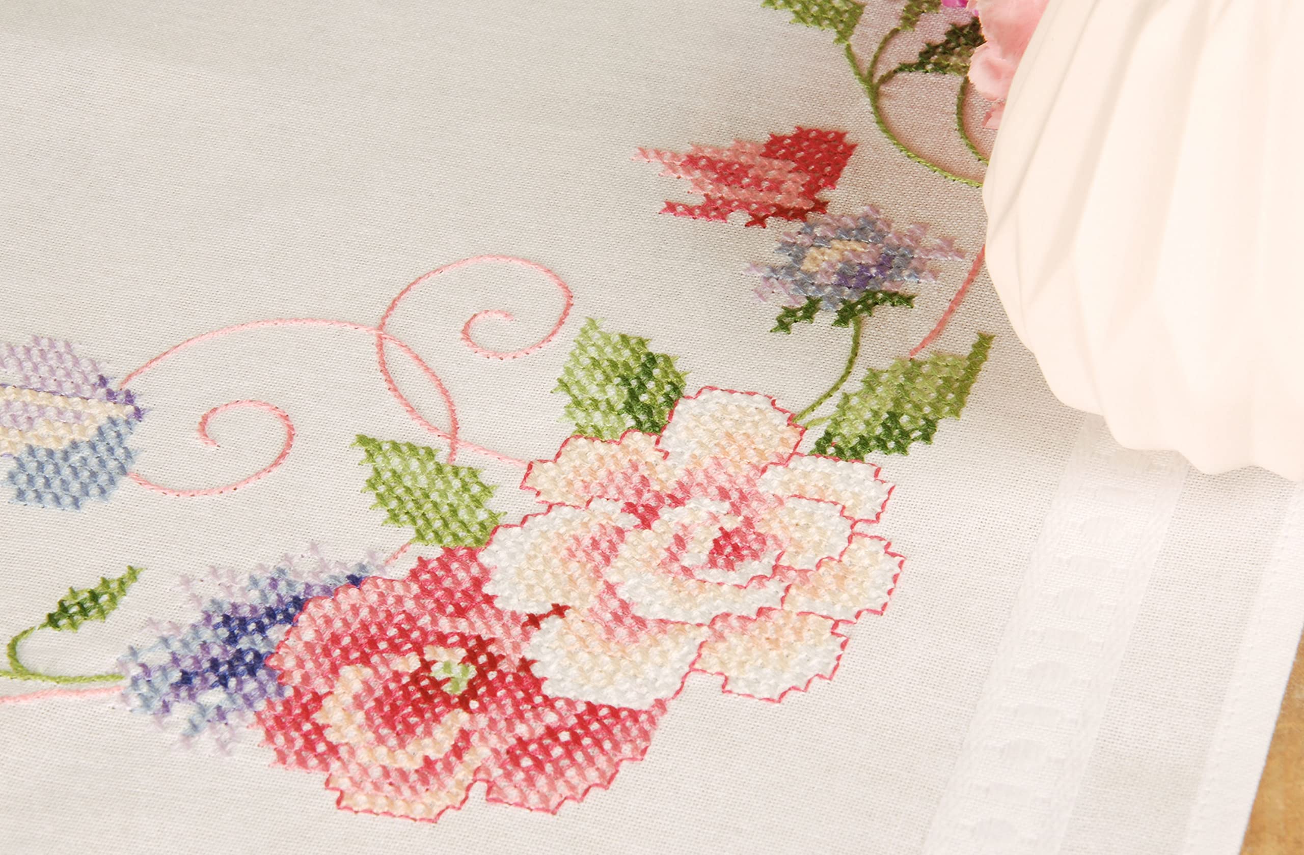 Vervaco PN-0164449 Printed Tablecloth Cross Stitch Set, Multi-Colour, 80 x 80 cm