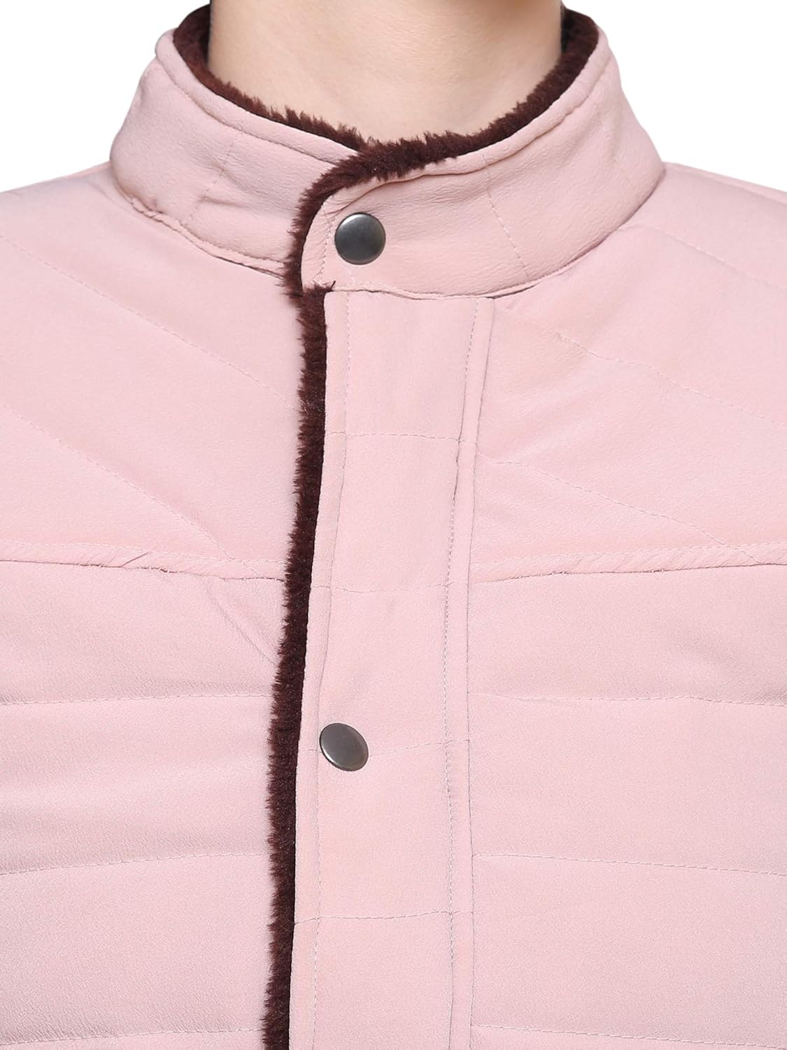 afania women's long sleeves blended bomber quilted jacket