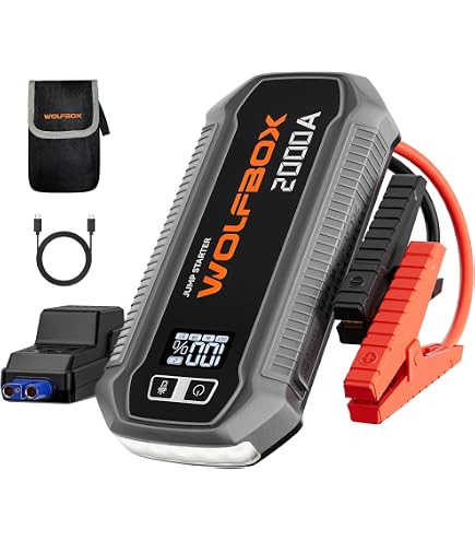 Amazon.com: WOLFBOX 2000A Jump Starter & 150PSI Tire Inflator