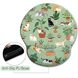 LIMKRIAN Cat Ergonomic Mouse Pad with Wrist