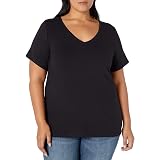 Sleeve V-neck T-shirt at Amazon 