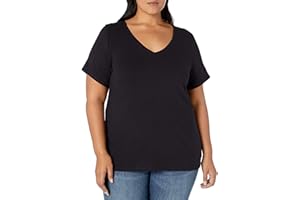 鶹 Essentials Women's Plus Size Short-Sleeve V-Neck T-Shirt