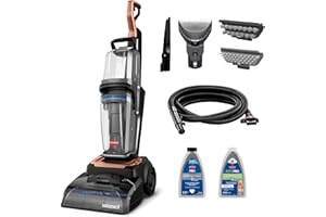 BISSELL Revolution HydroSteam Carpet Cleaner, Upright Deep Cleaner, HydroSteam Technology, 4-inch Self-Cleaning Tough Stain Tool & Formulas Included, 4123