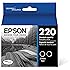 Epson DURABrite Ultra Black Dual Pack Standard Capacity Cartridge Ink for Select Epson Printer (T220120-D2)