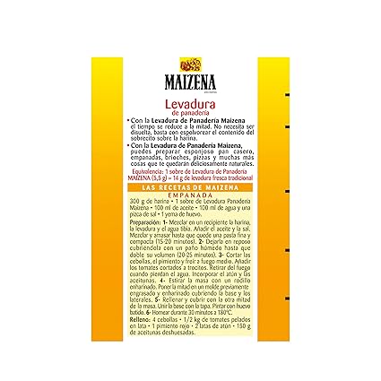 Maizena - Levadura Panadería, 27,5 g: Amazon.es: Alimentación y ...
