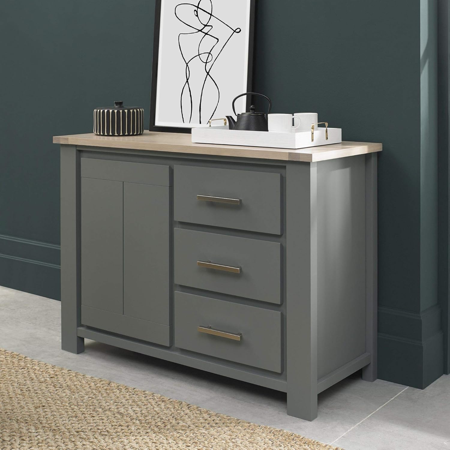 dark grey painted furniture