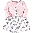 Hudson Baby Baby Girls' Cotton Dress and Cardigan Set