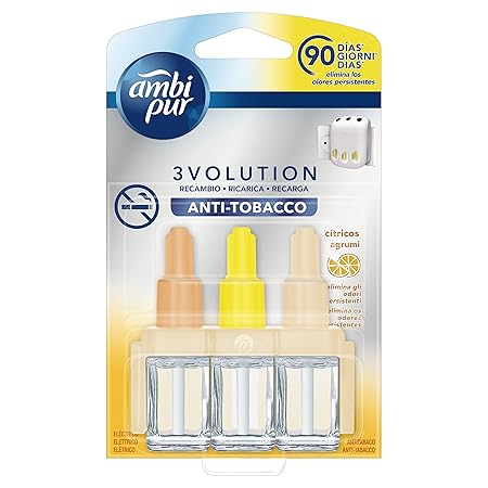 Ambi Pur 3Volution Nachfüllflakons Antitabak für elektrischen Duftzerstäuber – 21 ml