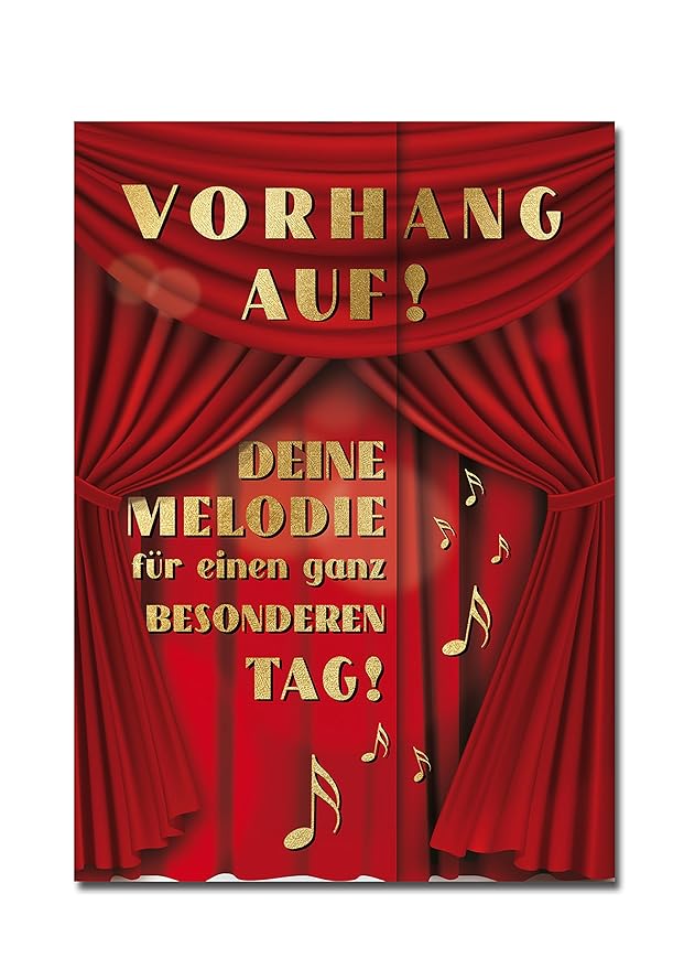 bentino XXL Glückwuschkarte mit Musik'Konzert' | Geburtstagskarte mit Sound | Geburtstagskarte mit Umschlag A4 | Interaktive 
