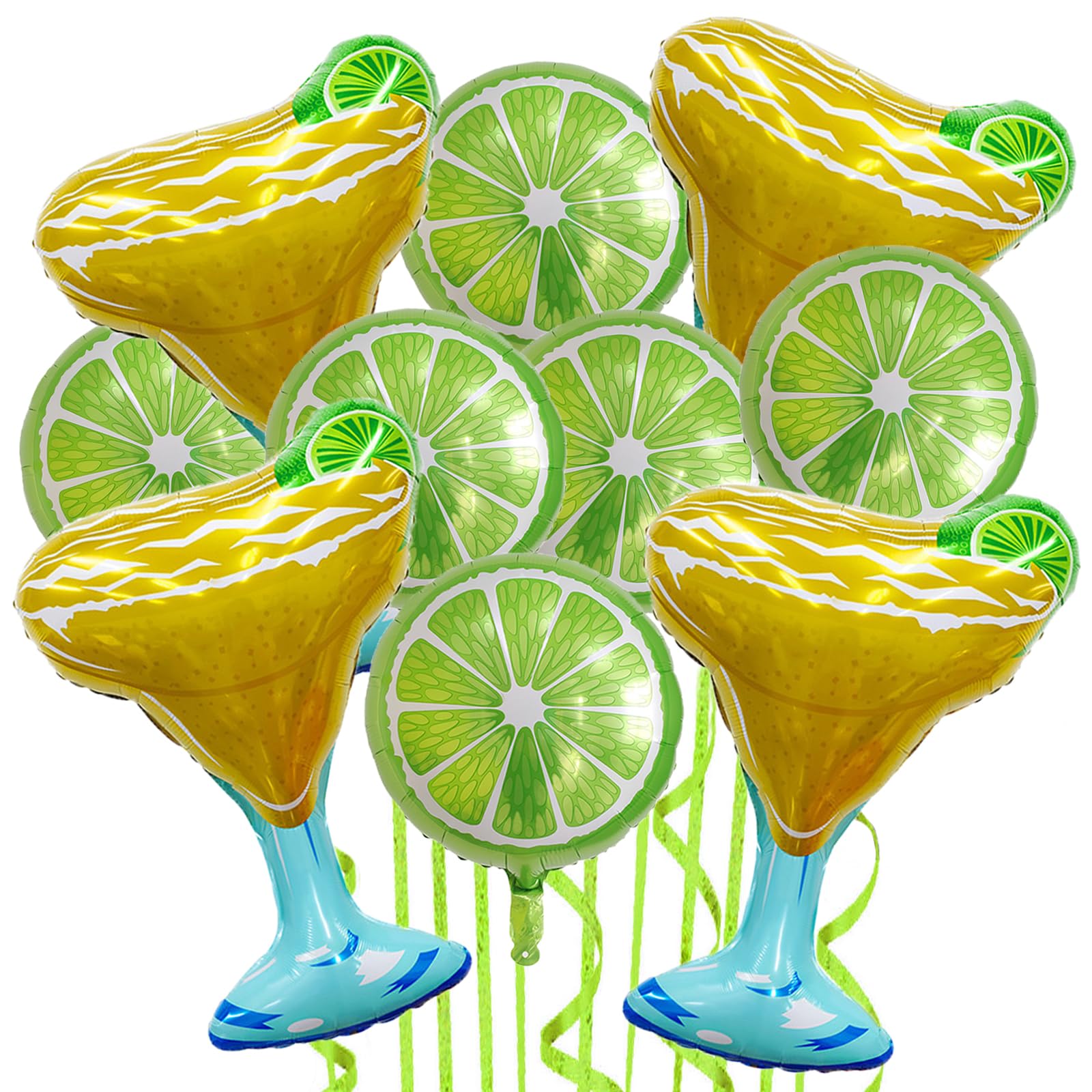 View 1 of 10Pcs Margarita Balloon Lime Fruit Balloons Lemon Mylar Balloons for Margs and Matrimony Bachelorette Summer Fruit Themed Birthday Baby Shower Wedding Party Decorations