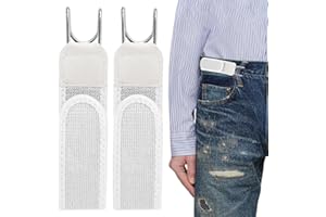 2Pcs Lazy Waist Belt with Metal Accessories, Elastic Waist Belt with Paste Tool Hook, Storage Tools for Men, Elastic Bucklele