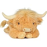 WDXDSOB Weighted Highland Cow Stuffed Animals, 4.2 Lbs Weighted Highland Cow Plush for Kids & Adults, 21.6 Inch Large Cattle Pillow Toy Gift for Christmas Birthday Gift