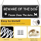 Svalor Beware of The Dog Sign 2 Pack Aluminium 3.5x9.8 inches Rustproof UV view 4