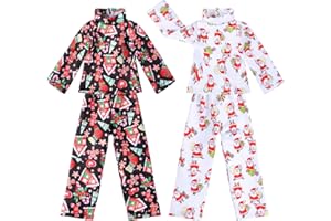 Hungdao 4 Pcs Christmas Doll Clothes Christmas Accessories Doll Clothing Pajamas and Nightgown Holiday Outfits for Boys Girls Xmas Party Supplies