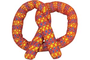 Catstages Plaque Away Pretzel Cat Toy – Interactive Catnip Dental Chew Toy to Help Clean Teeth, Fun for Play and Chewing, Orange