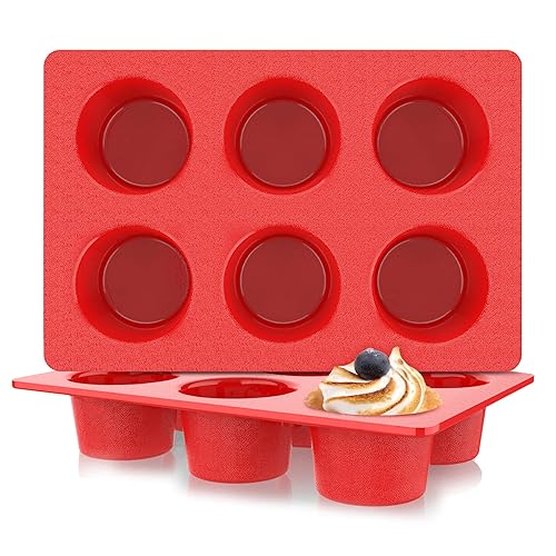 Jumbo Muffin Pan Silicone, European LFGB Cupcake Pan Cups, Non