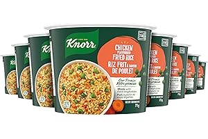 Knorr Rice Cup Delicious Rice Dish Chicken Flavoured Fried Rice Made with Real Vegetables 73 g (Pack of 8)