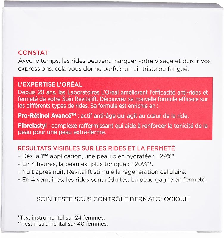 L'Oréal Paris - Revitalift - Soin Nuit Hydratant - Anti-Rides & Extra-Fermeté - Anti-Âge - 50 mL