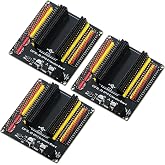 3PCS ESP32 S3 Expansion Board with Power Supply, GPIO 1-to-2 Expansion 44Pin Breakout Board Compatible with ESP32-S3-WROOM-1 N8R8/N16R8 Module ESP32-S3-DevKitC-1, with 9V 2A Power Adapter