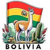Bolivia Sticker 4 Inch City Travel Souvenir Destination - Waterproof Vinyl Decal for Laptop Water Bottle Car Tumbler - Durable Aesthetic Long-Lasting Stickers for Adults ID44990