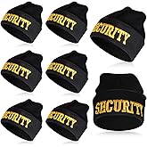 Panitay Cuffed Beanie Knitted Beanie Hat Embroidered Hat Black Winter Skull Cap for Men Women(Black, Yellow,12 Pcs)
