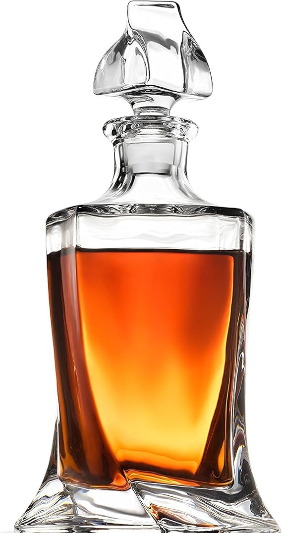 Amazon Crystal Whiskey Liquor Decanter HighEnd Modern Wine