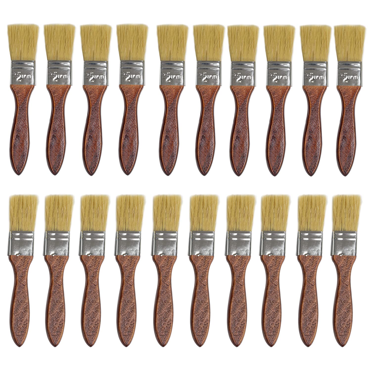 20PCS Paint and Chip Stain Brushes Disposable Brushes Painting Brushes Decorating Bristle Paint Brushes with Wooden Handle for Wall,House,Sash,Trim Paint Brush… (1inch)