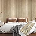 ARMURO 3D Wall Panels for Interior Wall Decor, 2-Pack Wood Panels for Wall, Oak Genuine Wood Veneer Acoustic Wall Panels - 12.6" W x 94.5" L