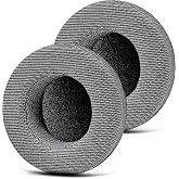 Replacement Earpads for Hesh Wired &amp; Hesh 2 Wireless Headphones by TRANSTEK I Thicker Memory Foam and Deeper Inner Hole (Grey Fabric)
