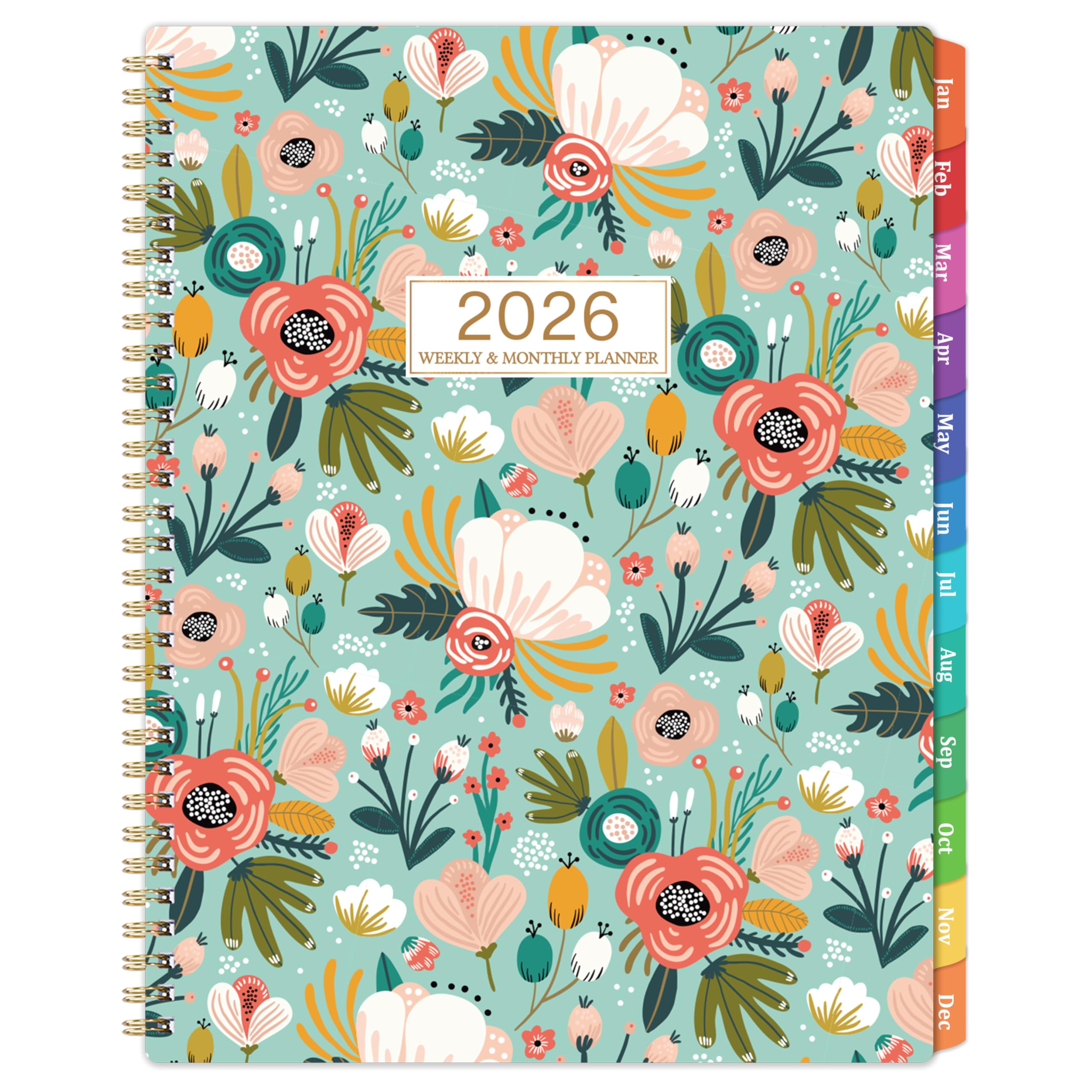 Photo 1 of 2026 Planner - 2026 Planner Weekly and Monthly, Jan.2026-Dec.2026, 8.5''x11'', Large Daily Blocks to Write, Weekly Monthly Planners with Colorful Tabs, Inner Pocket