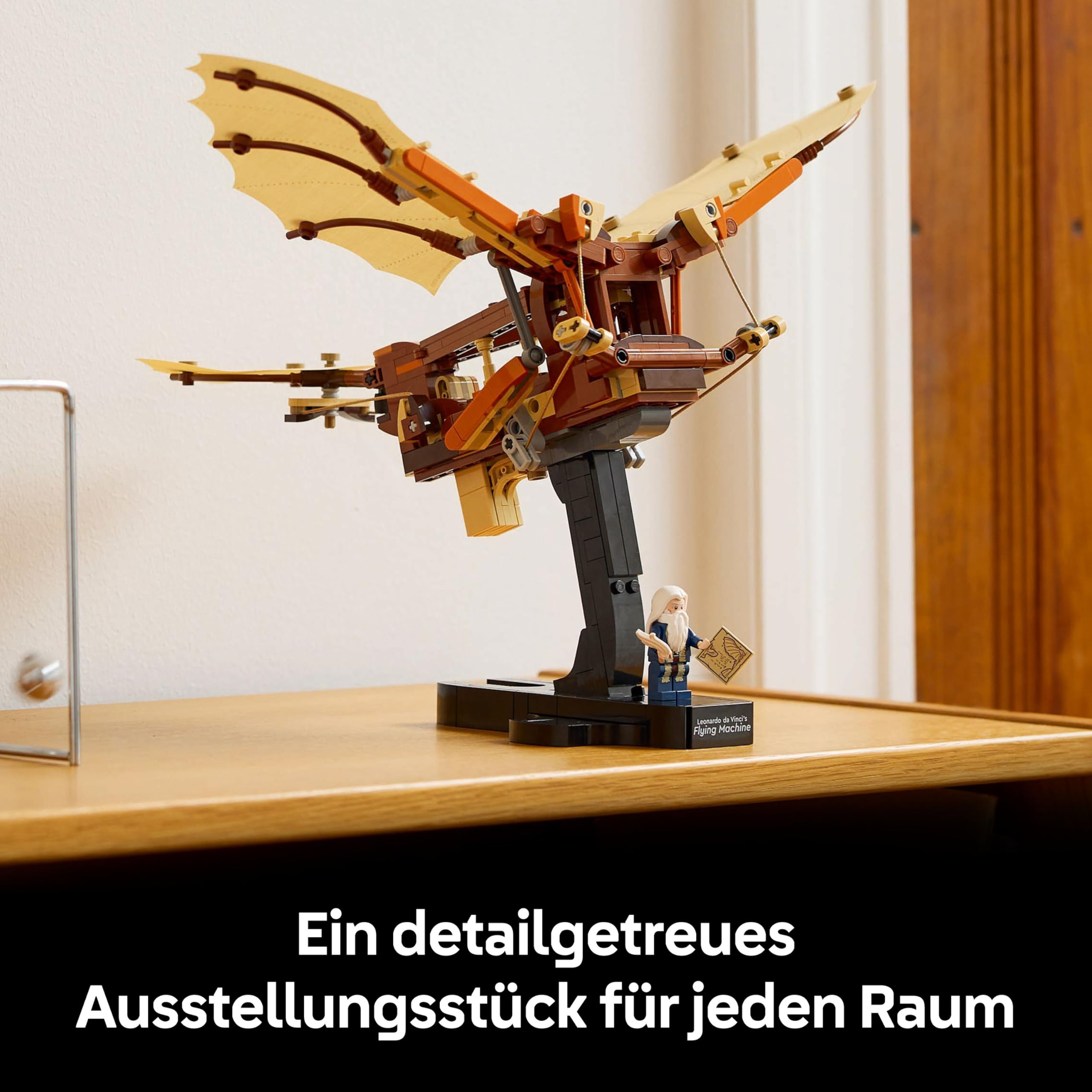 LEGO Icons Leonardo da Vincis Fluggerät mit schlagenden Flügeln - Inklusive Minifigur & Ständer - Bauset für Erwachsene - Deko-Set für Zuhause - Geschenkidee - 10363 6