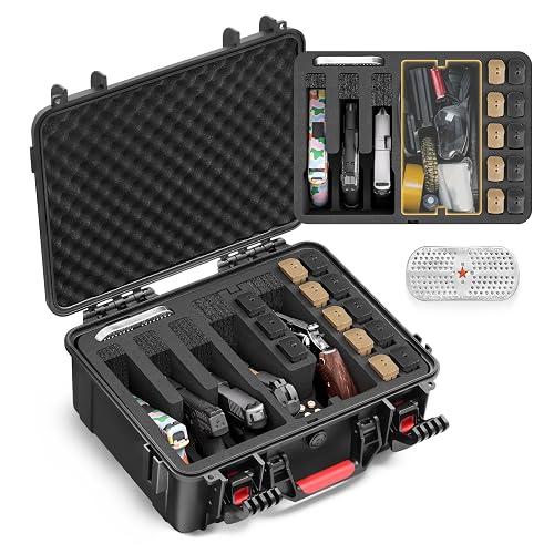 Mini Storage Hard Shell Small Gun Case for Handguns & Revolvers up to 6.6