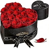 Auoasl 16 Preserved Flowers Rose in a Box, Gifts for Women Mom Her Wife on Mothers Day Valentines Birthday Christmas Anniversary Romantic(Red)