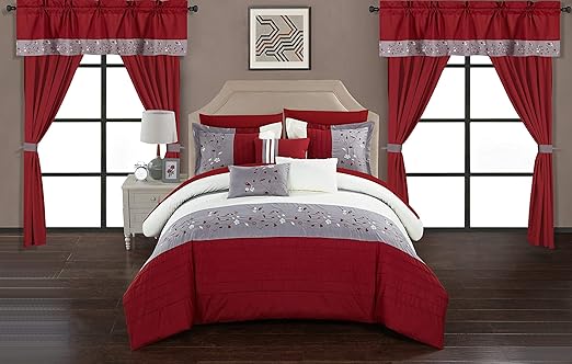 Amazon Com Chic Home Sonita 20 Piece Comforter Set Color Block
