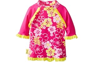 Baby Banz Baby-Girls Infant Long Sleeve UV Rash Top Sun Blossom Pattern, 3-6 Months
