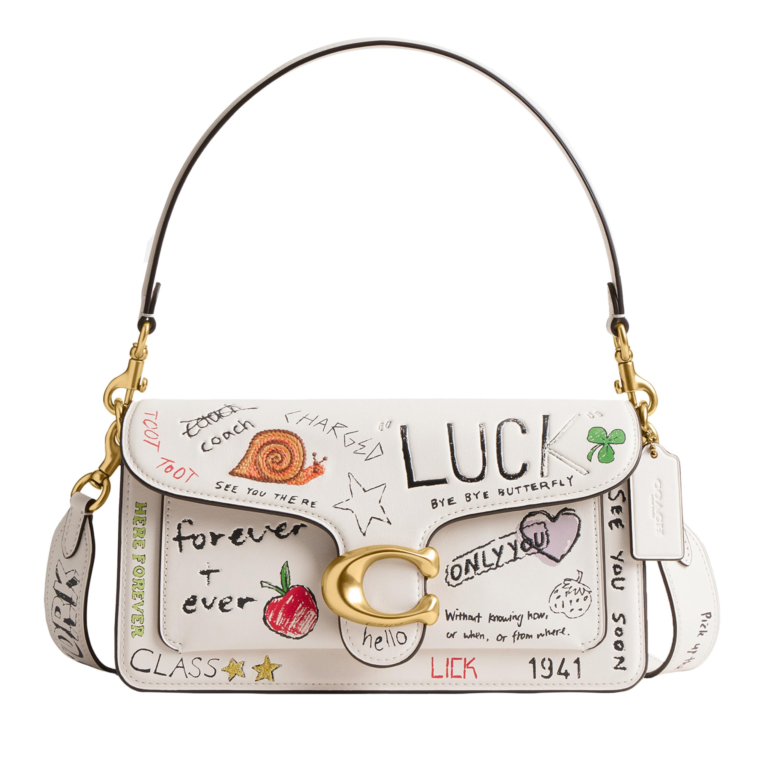 Photo 1 of COACH Womens Tabby Shoulder Bag 26 With Sketch Print Chalk Multi One Size