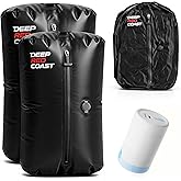 deepredcoast Vacuum Bags for Travel with Pump, 12GAL Compression Packing Cubes with Adjustable Shoulder Strap, IP68 Reusable Vacuum Packing Cubes for Luggage, Backpack, Suitcase, Yoga, Swim, Beach