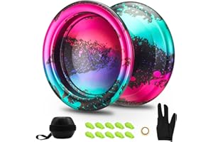 FETESNICE Yoyo for Kids and Adutls, Metal Unresponsive Yoyo Professional for Advanced, The Exclusive Aluminum Yo Yo Ball for Super Idling with Yo-Yo Strings,Glove,Bearing,Bag