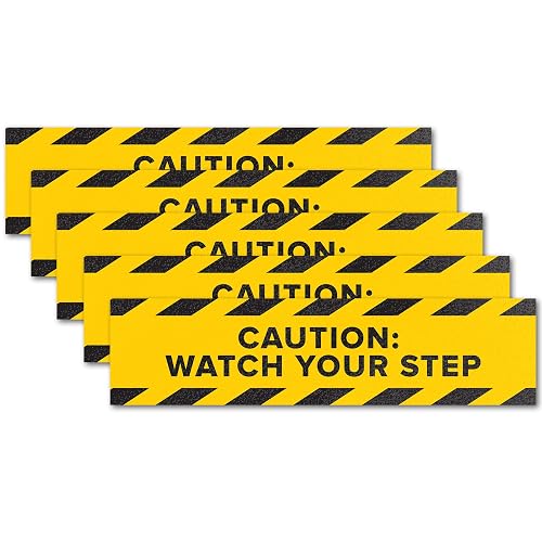 Caution Watch Your Step Sticker Signs (Pack of 2) | 3" x 10" Workplace ...