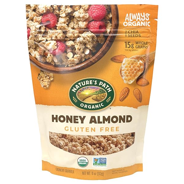 NATURE’S PATH ORGANIC HONEY ALMOND GRANOLA, 11 OZ...