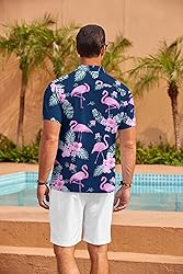 COOFANDY Mens Hawaiian Shirt Short Sleeve Floral