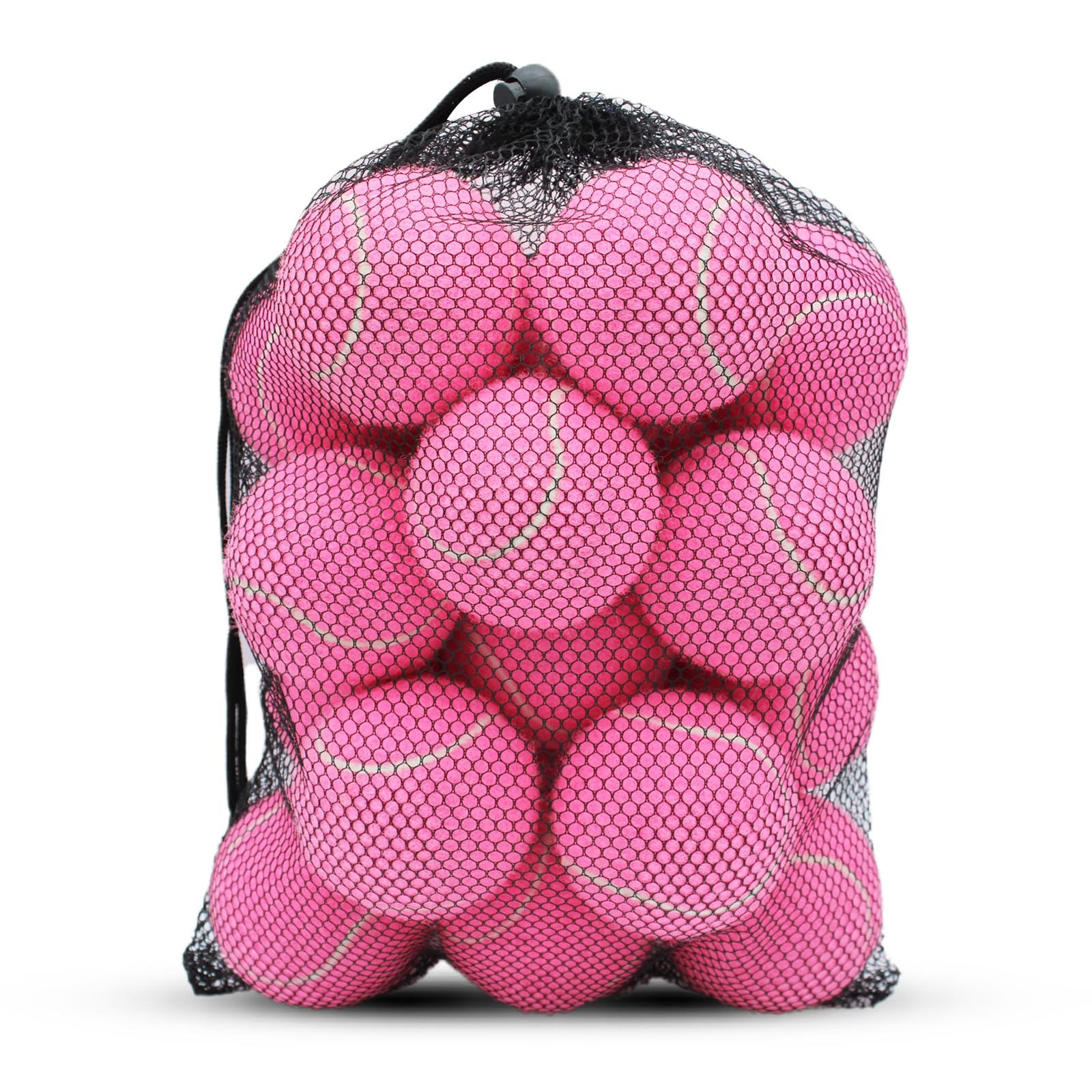 SHYUJAJIE Tennis Balls, 20 Pack Training Tennis Balls,High Elasticity Practice Tennis for Beginner, Exercise Playing Balls for Pet Dog (Pink)