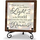 Bereavement Sympathy Gifts For Loss Of Loved One, Celebration Of Life Decorations, Desk Decor Signs For Home Bedroom, There Are Some Who Bring A Light Sign, Memorial Wooden Sign With Stand, A20