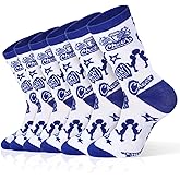 Foaincore 12 Pair Cheer Socks Bulk for Women Girls Mid Calf Cheerleading Team Socks Cheerleader Gift Cheer Stuff Accessories